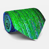 Colorful blue and green design stropdas (Opgerold)