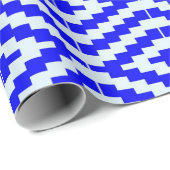 Colorful blue and white Kente pattern Cadeaupapier (Rol Hoek)