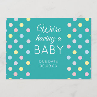 Colorful Blue Baby kondiging Aankondiging