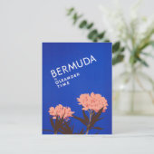 Colorful Blue Bermuda in Oleander Time Travel Briefkaart (Staand voorkant)