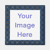 Colorful Blue Bold Geometric Magneet (Voorkant)