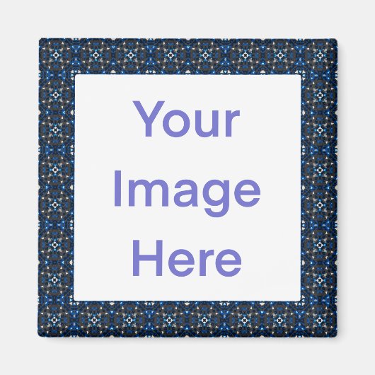 Colorful Blue Bold Geometric Magneet (Voorkant)