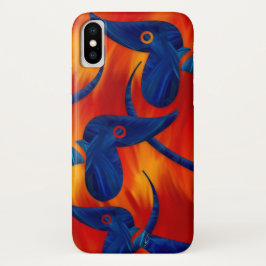Colorful Blue Dachshund Case-Mate iPhone Case