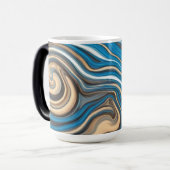 Colorful Blue en Gold Swirls Mok (Voorkant links)