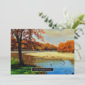 Colorful Blue en Oranje Beach Invitation Kaart (Staand voorkant)