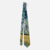 Colorful Blue Green abstracte Art Stropdas (Achterkant)