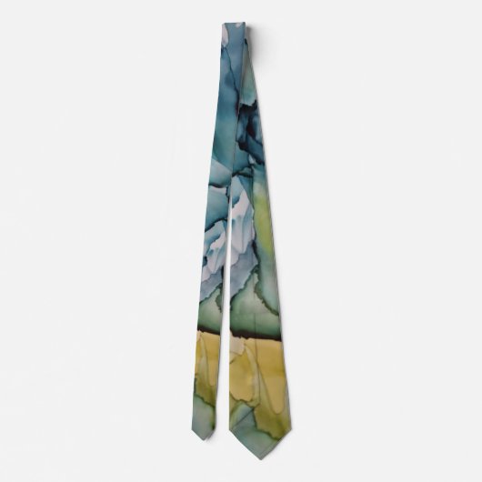 Colorful Blue Green abstracte Art Stropdas (Achterkant)