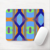 Colorful Blue Green Oranje Gepersonaliseerd Art Pa Muismat (Met muis)