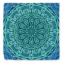 Colorful Blue Mandala Bandana