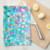 Colorful Blue Multicolored Abstracte keukenhanddoe Theedoek (Quarter Fold)