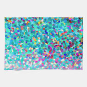 Colorful Blue Multicolored Abstracte keukenhanddoe Theedoek (Horizontaal)