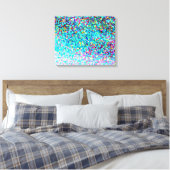 Colorful Blue Multicolored Moderne Abstracte Kunst Canvas Afdruk (Insitu (Slaapkamer))