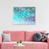 Colorful Blue Multicolored Moderne Abstracte Kunst Canvas Afdruk (Insitu (Woonkamer))