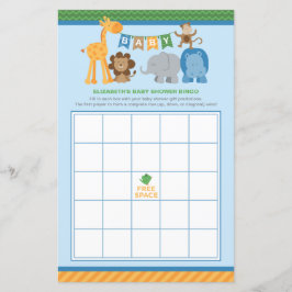Colorful Blue Oerwoud Animals Baby Boy Shower Bing