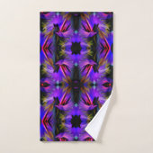 Colorful Blue Paars Brush Swirls Abstract Bad Handdoek (Handdoek)