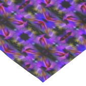 Colorful Blue Paars Brush Swirls Abstract Tafelkleed (Gekanteld)