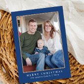 Colorful Blue Pset Pattern Kerstmis Feestdagenkaart