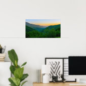 Colorful Blue Ridge Mountains Poster (Thuiskantoor)