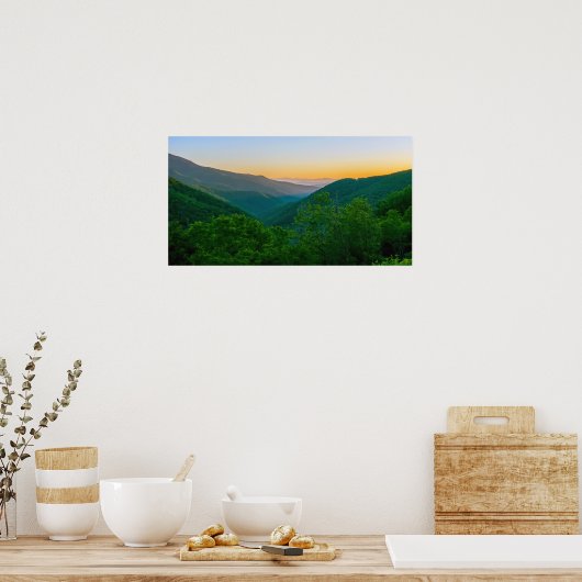 Colorful Blue Ridge Mountains Poster (Keuken)