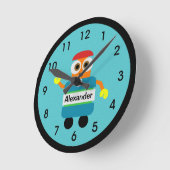 Colorful Blue Robot Acrylic Wall klok (Hoek)