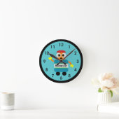 Colorful Blue Robot Acrylic Wall klok (Huis)