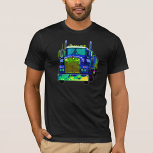 Colorful Blue Semi Truck T-shirt