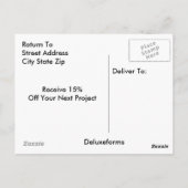 Colorful Blue Skies Hartelijk dank Briefkaart (Achterkant)