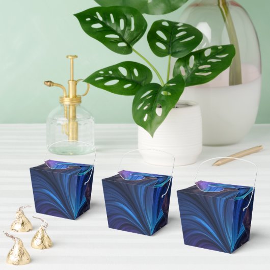 Colorful Blue Swirl Pattern Bedankdoosjes (Meervoudige)