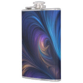 Colorful Blue Swirl Pattern Heupfles (Links)