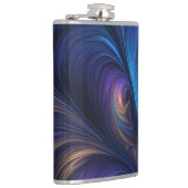 Colorful Blue Swirl Pattern Heupfles (Rechts)