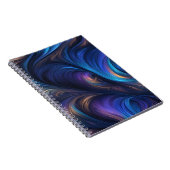 Colorful Blue Swirl Pattern Notitieboek (Rechterzijde)