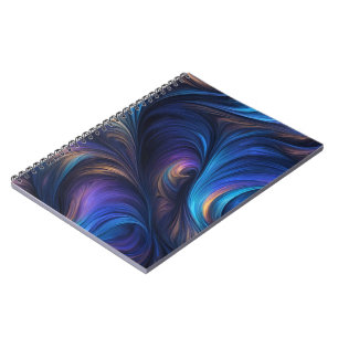 Colorful Blue Swirl Pattern Notitieboek