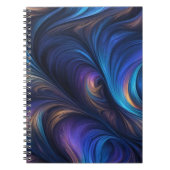 Colorful Blue Swirl Pattern Notitieboek (Voorkant)