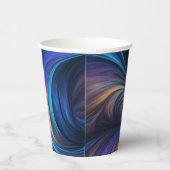 Colorful Blue Swirl Pattern Papieren Bekers (Rechts)