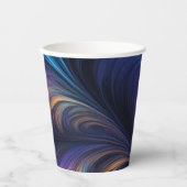 Colorful Blue Swirl Pattern Papieren Bekers (Voorkant)