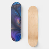 Colorful Blue Swirl Pattern Persoonlijk Skateboard (Voorkant)
