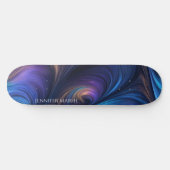 Colorful Blue Swirl Pattern Persoonlijk Skateboard (Horizontaal)