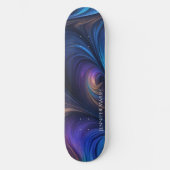Colorful Blue Swirl Pattern Persoonlijk Skateboard (Voorkant)