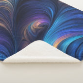 Colorful Blue Swirl Pattern Sherpa Deken (3/4)