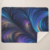 Colorful Blue Swirl Pattern Sherpa Deken (Voorkant (horizontaal))