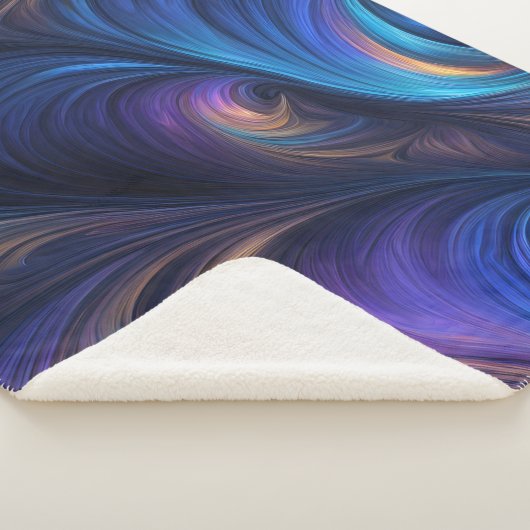 Colorful Blue Swirl Pattern Sherpa Deken (3/4)