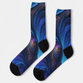 Colorful Blue Swirl Pattern Sokken (Links)