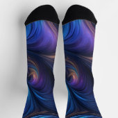 Colorful Blue Swirl Pattern Sokken (Top)