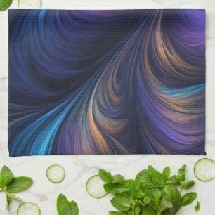 Colorful Blue Swirl Pattern Theedoek