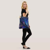 Colorful Blue Swirl Pattern Tote Bag (Op model)