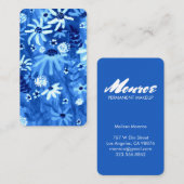 Colorful Blue Waterverf Daisy Bouquet Elegant Visitekaartje (Voorkant / Achterkant)