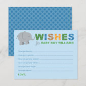 Colorful Blue Wishes for Baby Boy Oerwoud Animals (Voorkant / Achterkant)