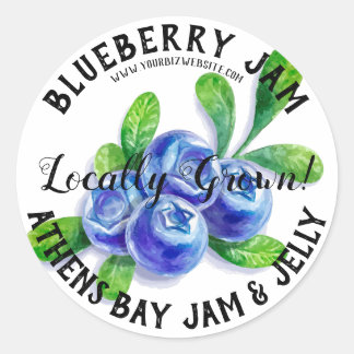 Colorful Blueberry Jam Product Business Label