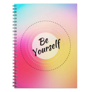 Colorful Blur Background Black Typografie Notitieboek