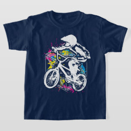 Colorful Bmx Biker - Bmx Bike - Bmx Apparel T-shirt